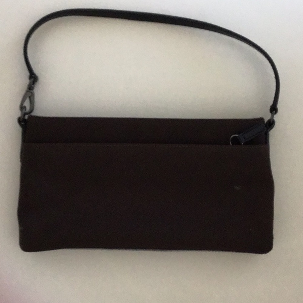 Coach small handbag brown with black strap